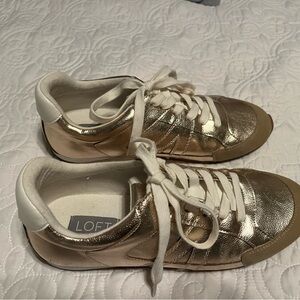 LOFT Women's Metallic Gold Sneakers